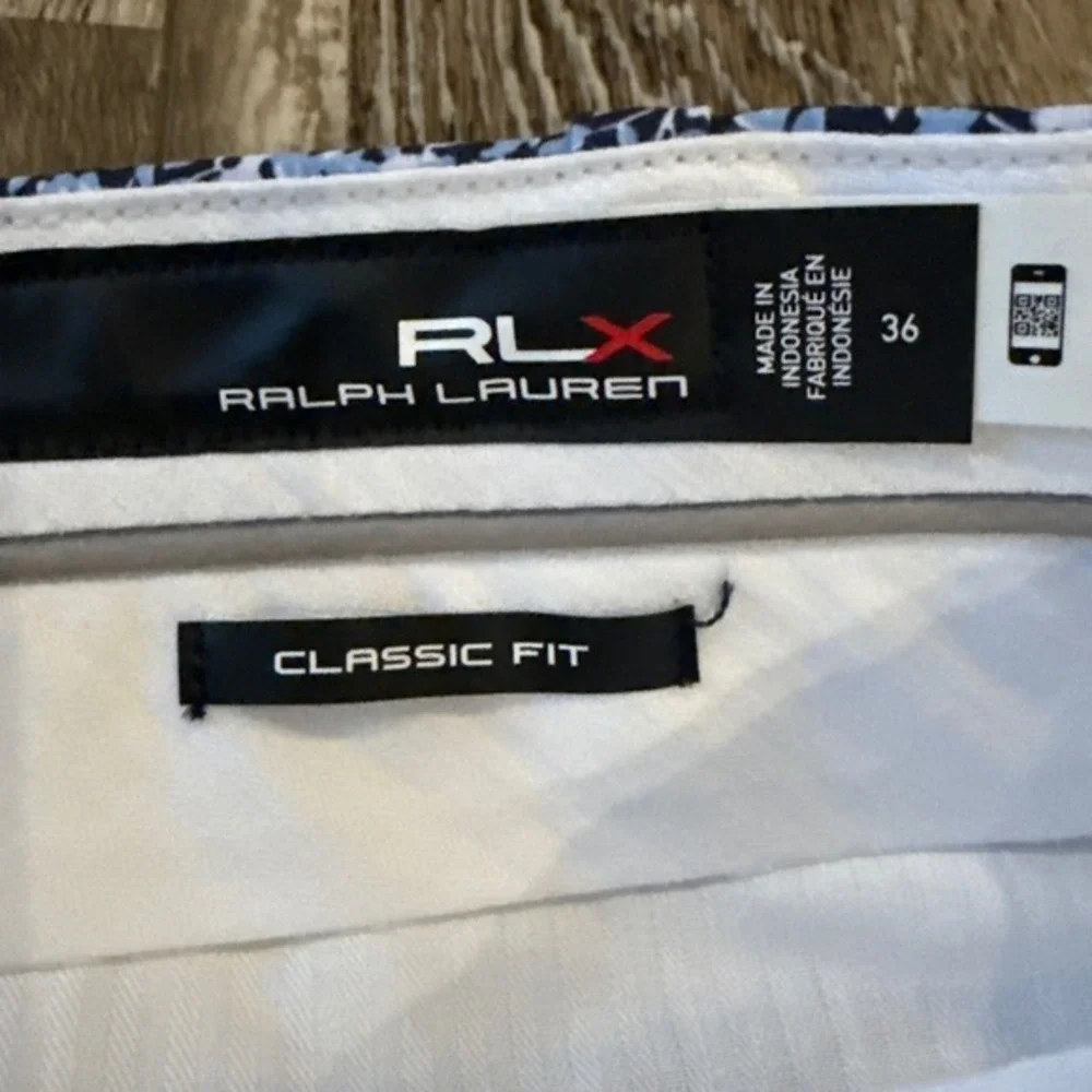 RLX‎ Ralph Lauren Golf Performance Shorts Classic Fit Blue Preppy Mens Sz 36